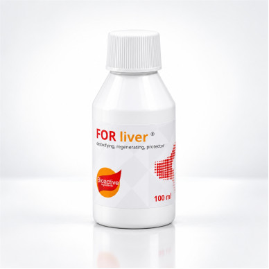FOR Liver supliment lichid pentru câini cu afecțiuni hepatice, 50 ml – suport hepatic pentru detoxifiere, protecție și regenerare